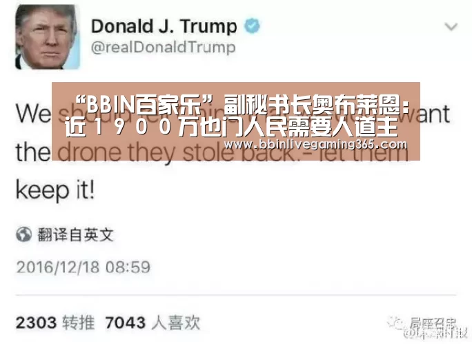 “BBIN百家乐”副秘书长奥布莱恩:近1900万也门人民需要人道主义或保护援助(图1) BBIN赛事